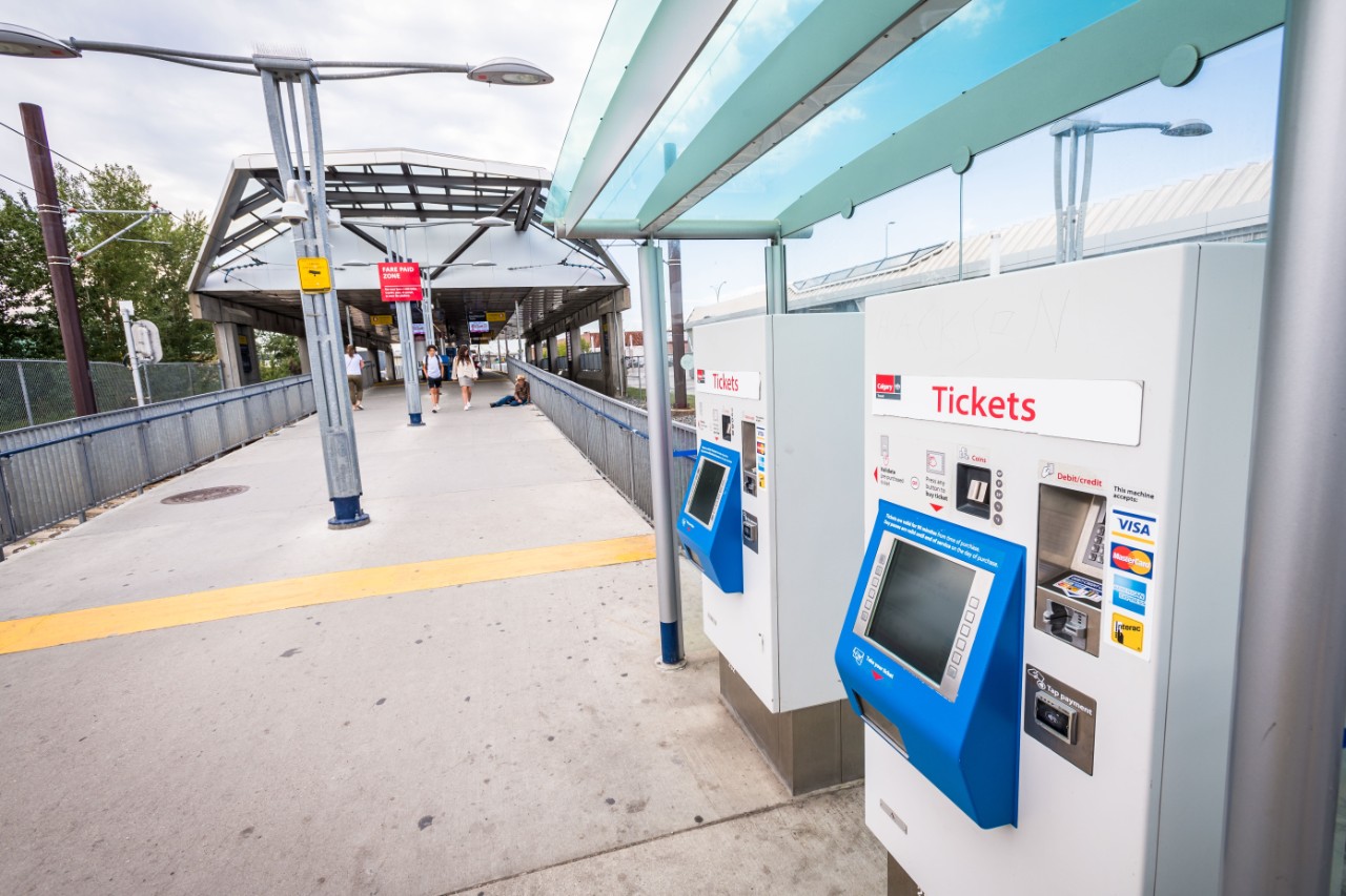 Fare box at Chinook Station